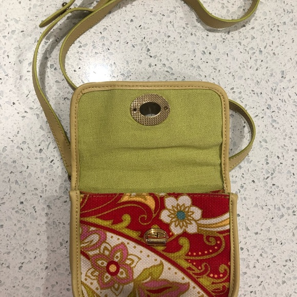 Crossbody Purse Spartina 449 Floral Paisley, Daufuskie Island, Small Crossbody - Picture 10 of 16